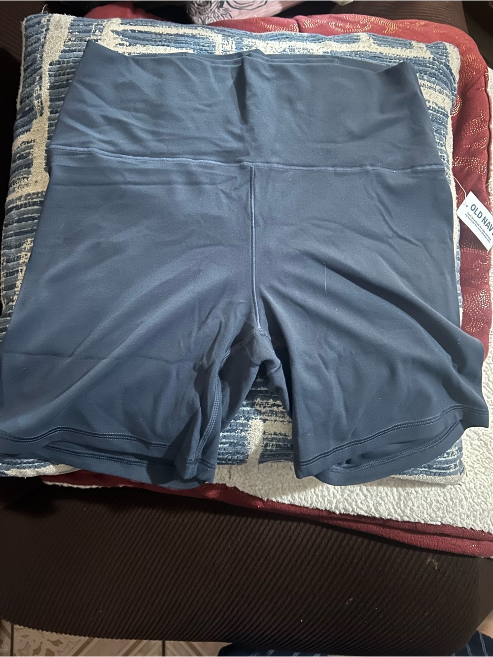High-Rise Women's Active Bike Shorts - navy blue - Picture 3 of 3